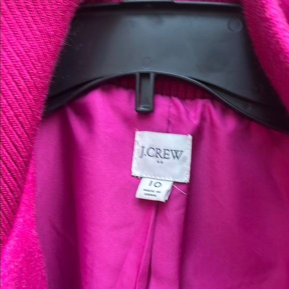 J. Crew Pink Trench Coat Vibrant Structured Wool-Blend - Picture 2 of 5